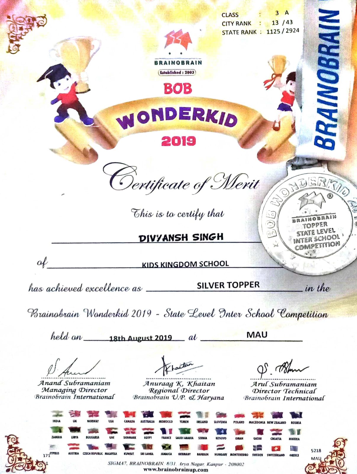 Brainobrain Wonderkid Silver Topper
